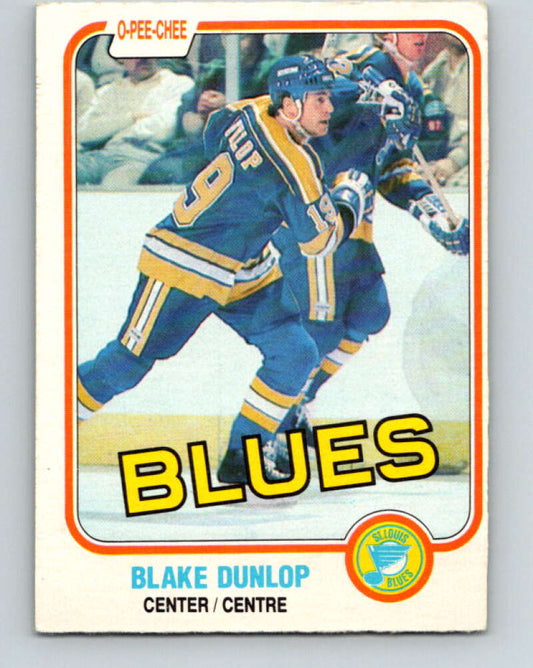 1981-82 O-Pee-Chee #293 Blake Dunlop  St. Louis Blues  V31554