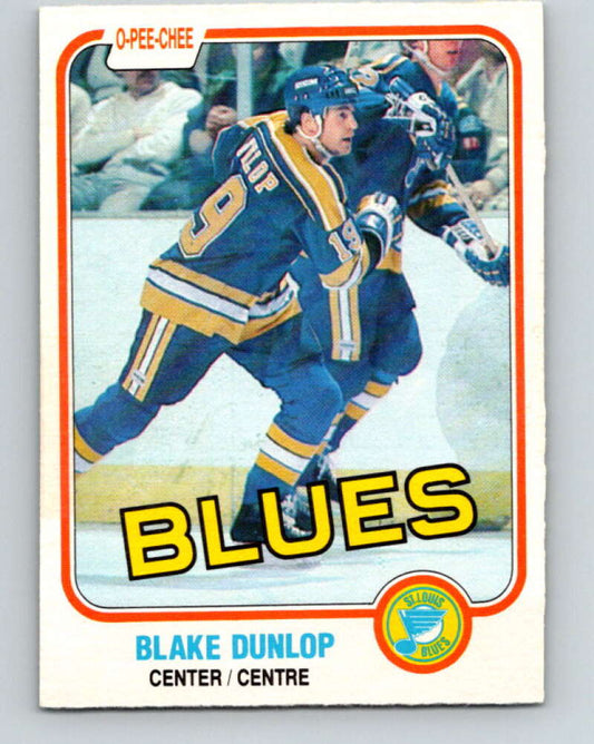 1981-82 O-Pee-Chee #293 Blake Dunlop  St. Louis Blues  V31555