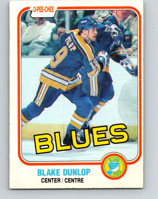 1981-82 O-Pee-Chee #293 Blake Dunlop  St. Louis Blues  V31556