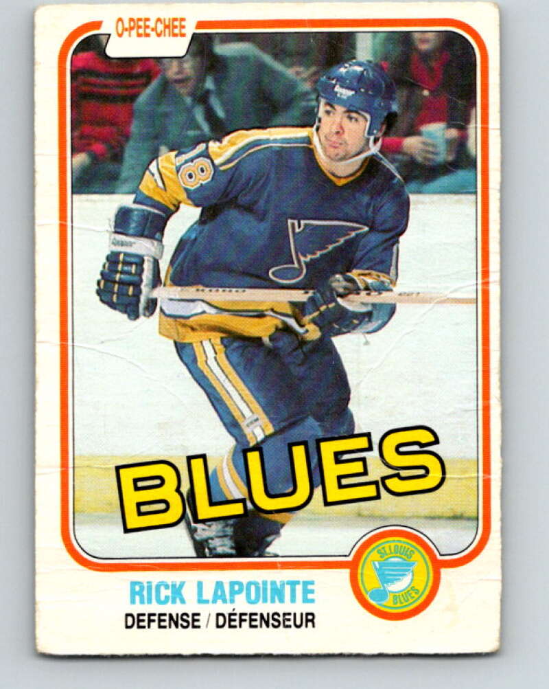 1981-82 O-Pee-Chee #295 Rick Lapointe  St. Louis Blues  V31568