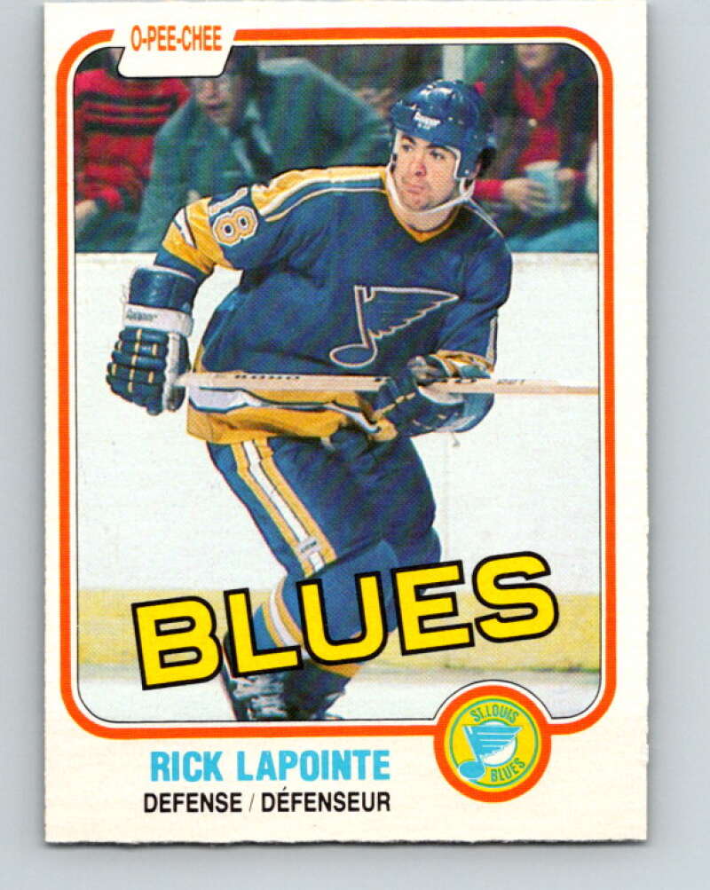 1981-82 O-Pee-Chee #295 Rick Lapointe  St. Louis Blues  V31569