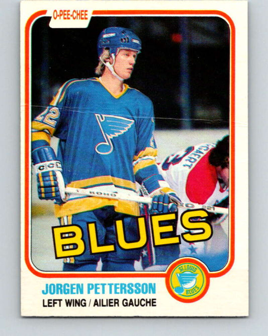 1981-82 O-Pee-Chee #296 Jorgen Pettersson RC Rookie Blues  V31576