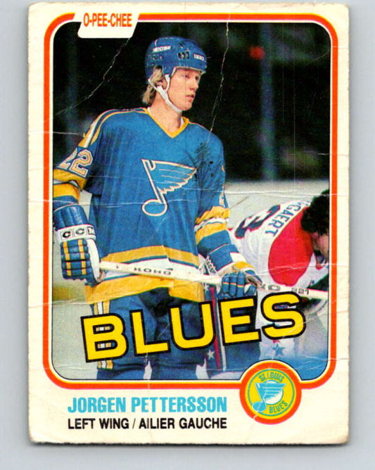 1981-82 O-Pee-Chee #296 Jorgen Pettersson RC Rookie Blues  V31577