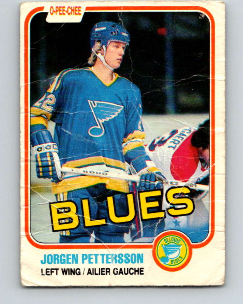 1981-82 O-Pee-Chee #296 Jorgen Pettersson RC Rookie Blues  V31580