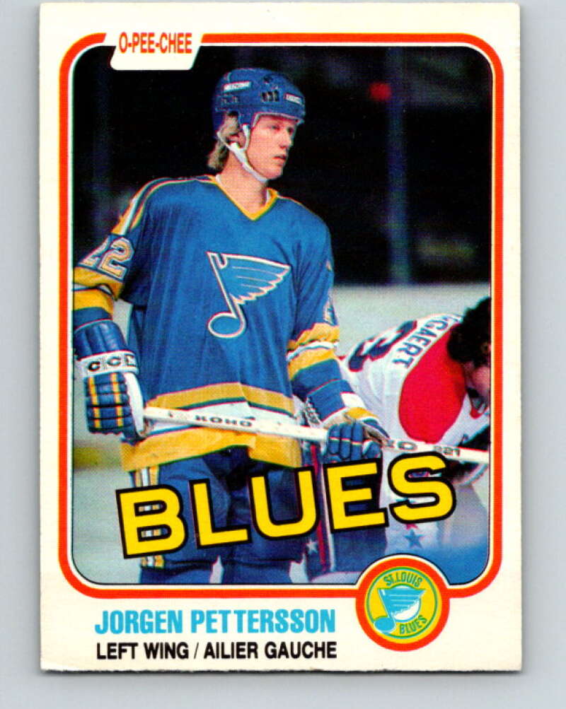 1981-82 O-Pee-Chee #296 Jorgen Pettersson RC Rookie Blues  V31584