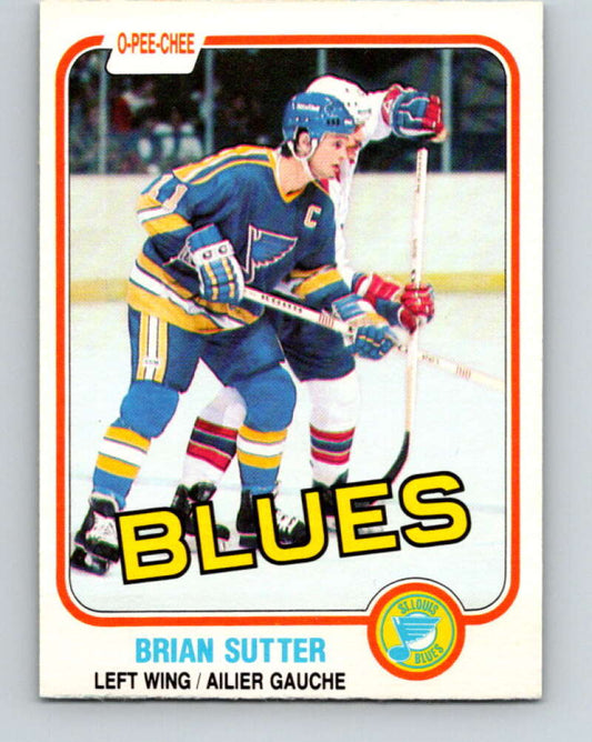 1981-82 O-Pee-Chee #297 Brian Sutter  St. Louis Blues  V31588