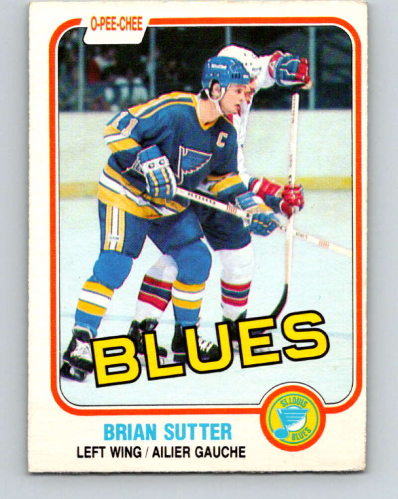 1981-82 O-Pee-Chee #297 Brian Sutter  St. Louis Blues  V31589