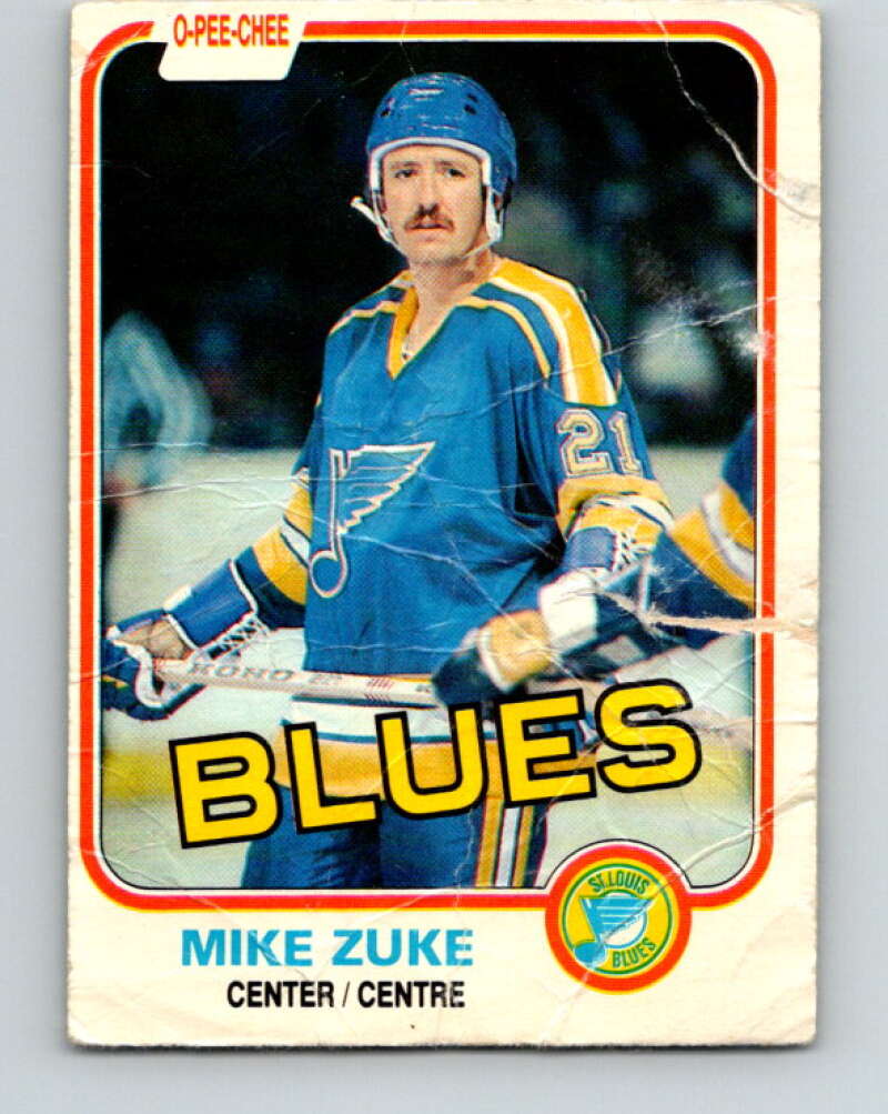 1981-82 O-Pee-Chee #299 Mike Zuke  St. Louis Blues  V31599