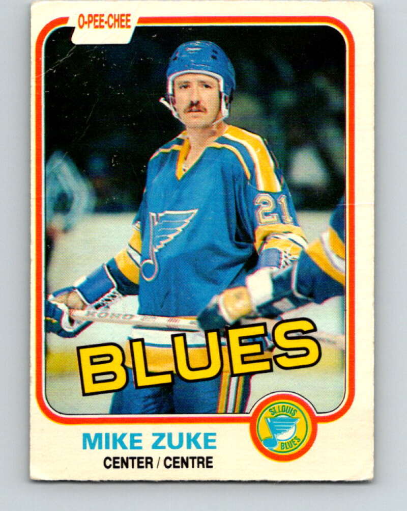 1981-82 O-Pee-Chee #299 Mike Zuke  St. Louis Blues  V31600