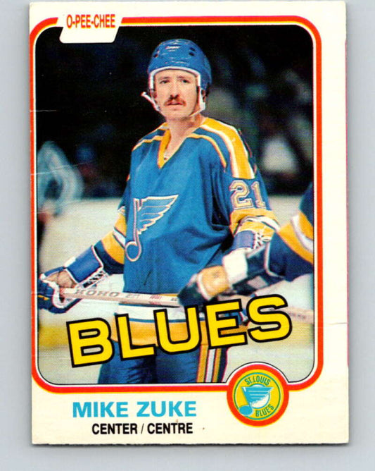 1981-82 O-Pee-Chee #299 Mike Zuke  St. Louis Blues  V31601