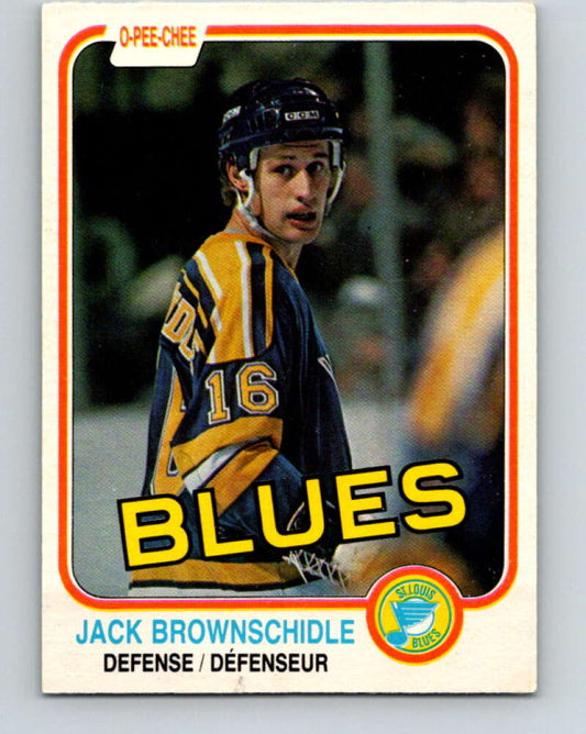 1981-82 O-Pee-Chee #302 Jack Brownschidle  St. Louis Blues  V31619