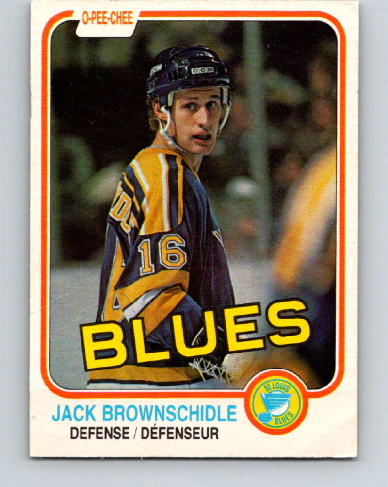 1981-82 O-Pee-Chee #302 Jack Brownschidle  St. Louis Blues  V31622