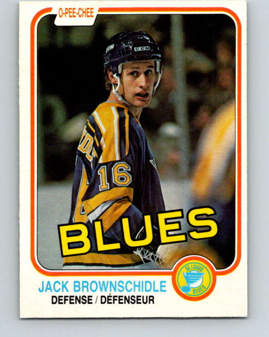 1981-82 O-Pee-Chee #302 Jack Brownschidle  St. Louis Blues  V31624