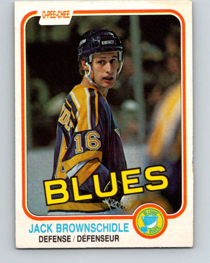 1981-82 O-Pee-Chee #302 Jack Brownschidle  St. Louis Blues  V31627