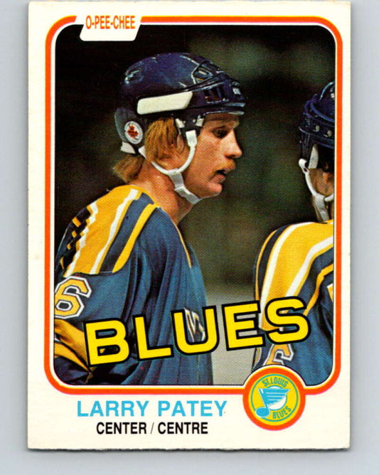 1981-82 O-Pee-Chee #303 Larry Patey  St. Louis Blues  V31634