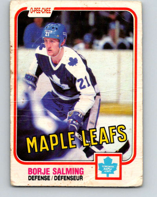 1981-82 O-Pee-Chee #307 Borje Salming  Toronto Maple Leafs  V31650