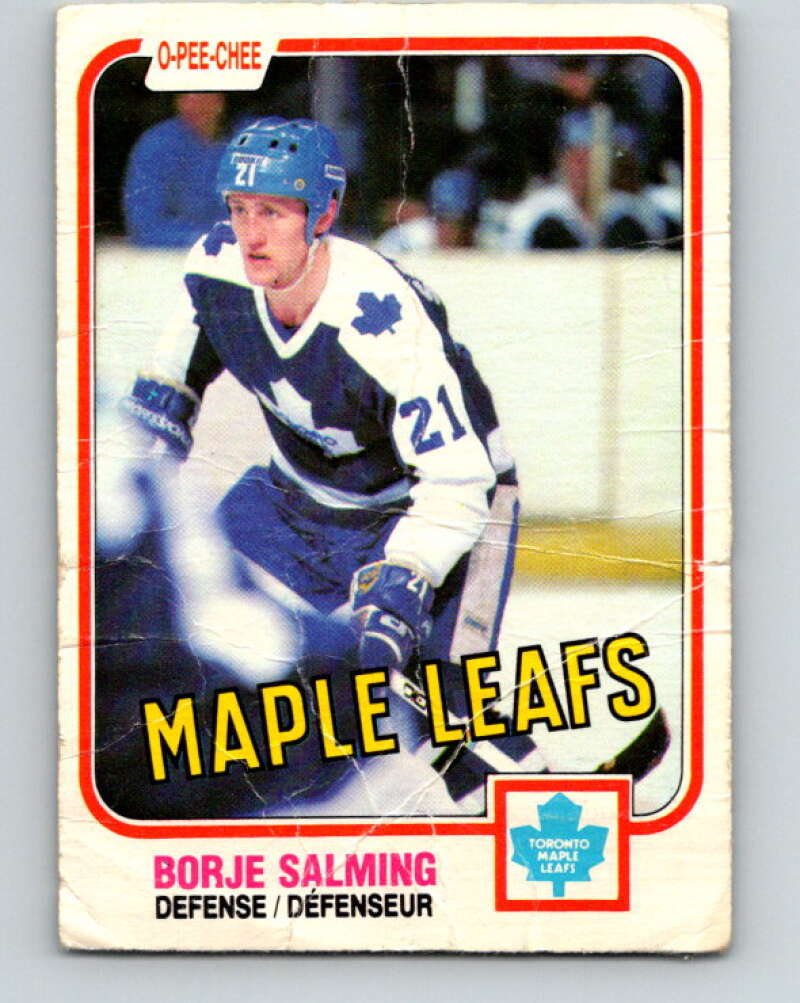 1981-82 O-Pee-Chee #307 Borje Salming  Toronto Maple Leafs  V31651