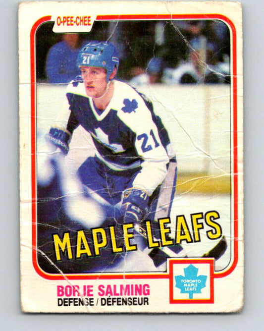 1981-82 O-Pee-Chee #307 Borje Salming  Toronto Maple Leafs  V31652