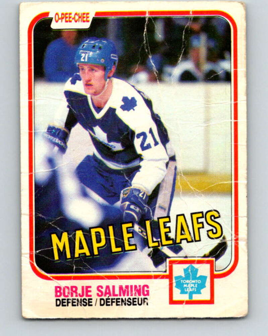 1981-82 O-Pee-Chee #307 Borje Salming  Toronto Maple Leafs  V31653