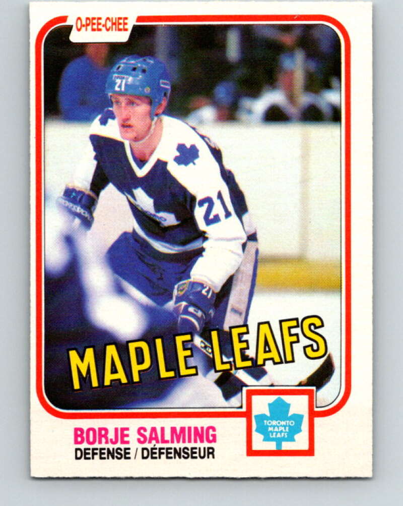 1981-82 O-Pee-Chee #307 Borje Salming  Toronto Maple Leafs  V31654