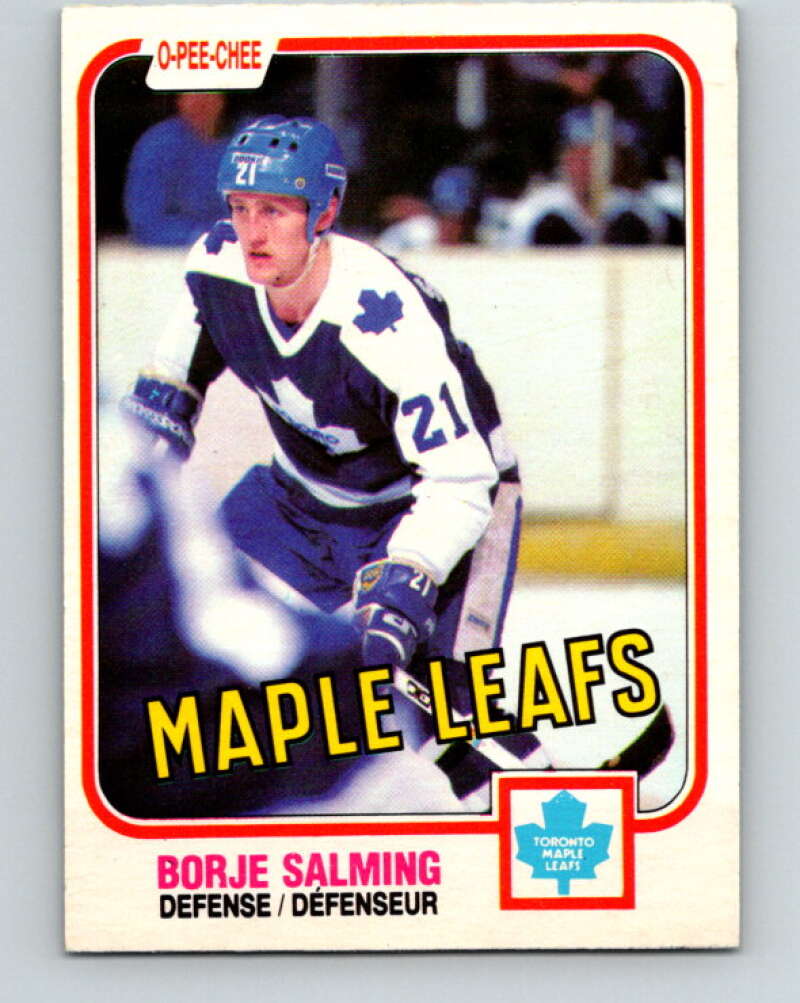 1981-82 O-Pee-Chee #307 Borje Salming  Toronto Maple Leafs  V31656