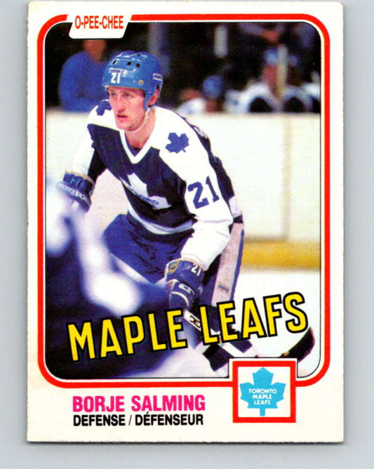 1981-82 O-Pee-Chee #307 Borje Salming  Toronto Maple Leafs  V31658