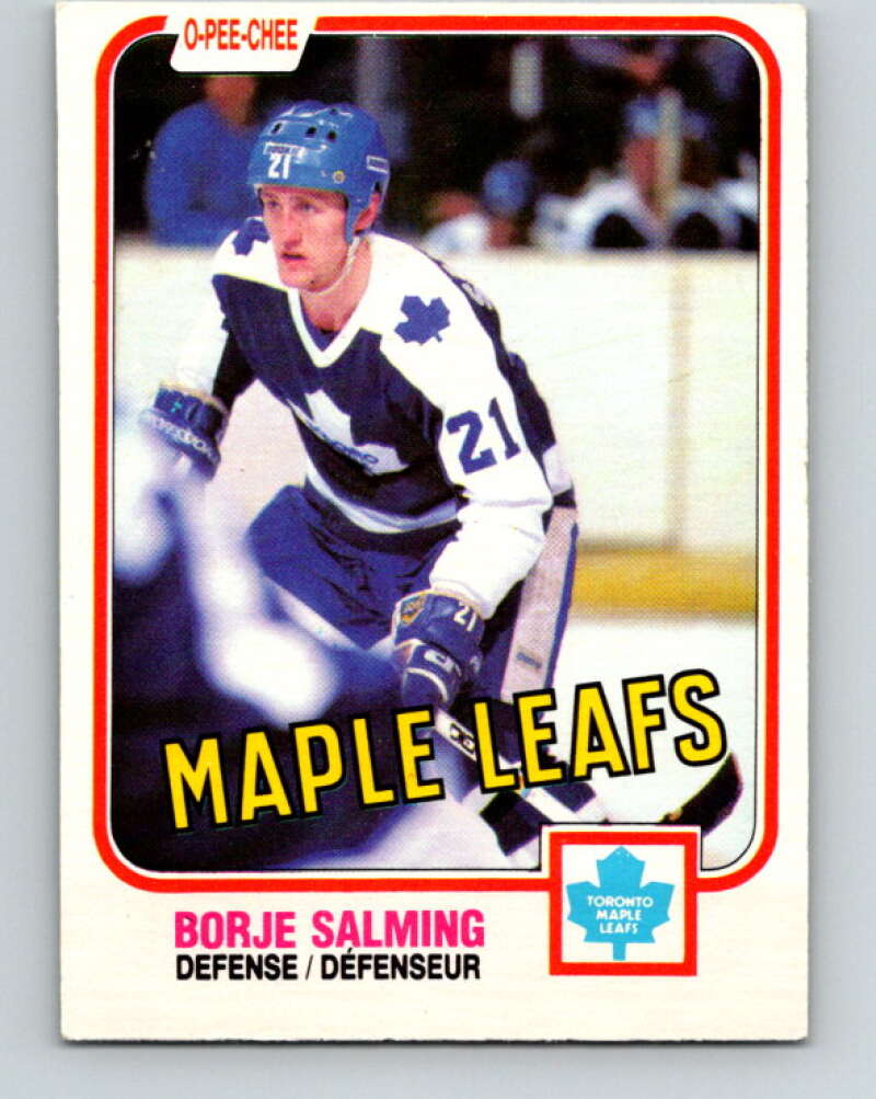 1981-82 O-Pee-Chee #307 Borje Salming  Toronto Maple Leafs  V31660