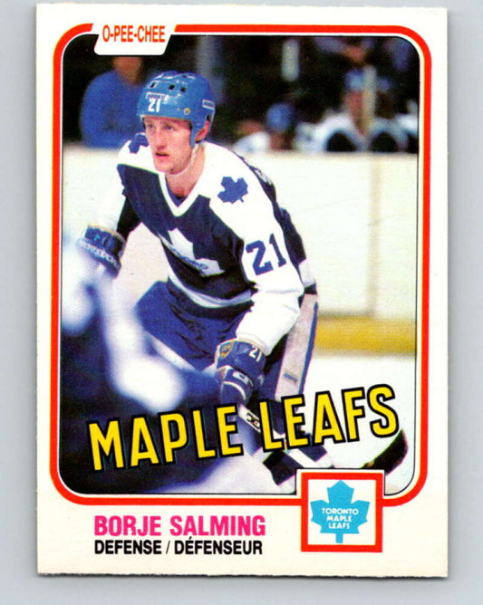 1981-82 O-Pee-Chee #307 Borje Salming  Toronto Maple Leafs  V31661