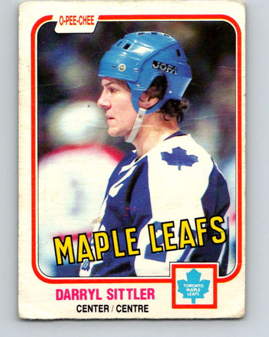 1981-82 O-Pee-Chee #308 Darryl Sittler  Toronto Maple Leafs  V31663