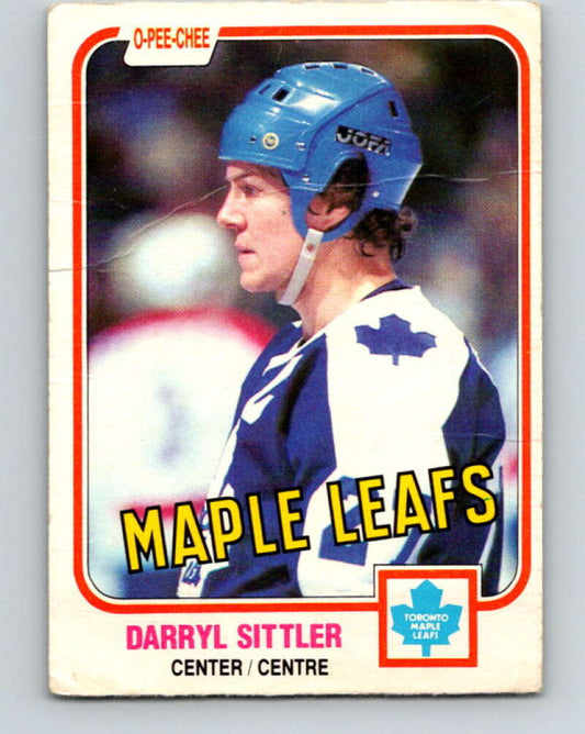 1981-82 O-Pee-Chee #308 Darryl Sittler  Toronto Maple Leafs  V31664