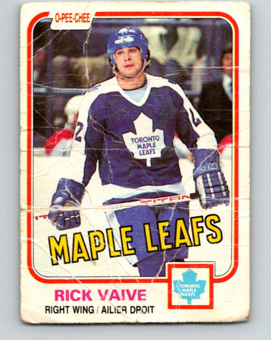 1981-82 O-Pee-Chee #310 Rick Vaive  Toronto Maple Leafs  V31679