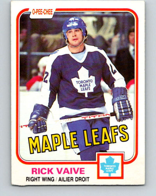 1981-82 O-Pee-Chee #310 Rick Vaive  Toronto Maple Leafs  V31682