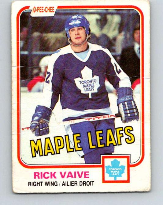 1981-82 O-Pee-Chee #310 Rick Vaive  Toronto Maple Leafs  V31686