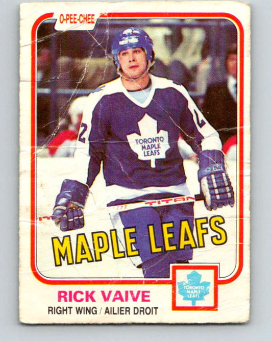 1981-82 O-Pee-Chee #310 Rick Vaive  Toronto Maple Leafs  V31688