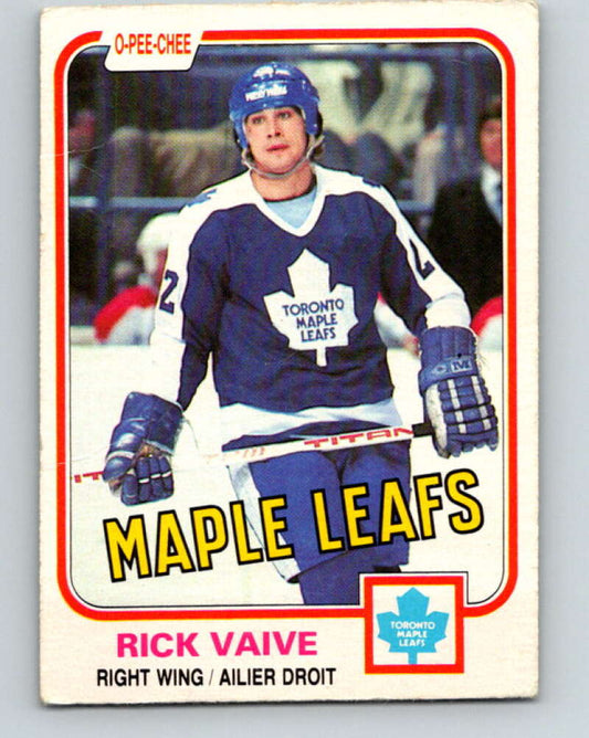 1981-82 O-Pee-Chee #310 Rick Vaive  Toronto Maple Leafs  V31689