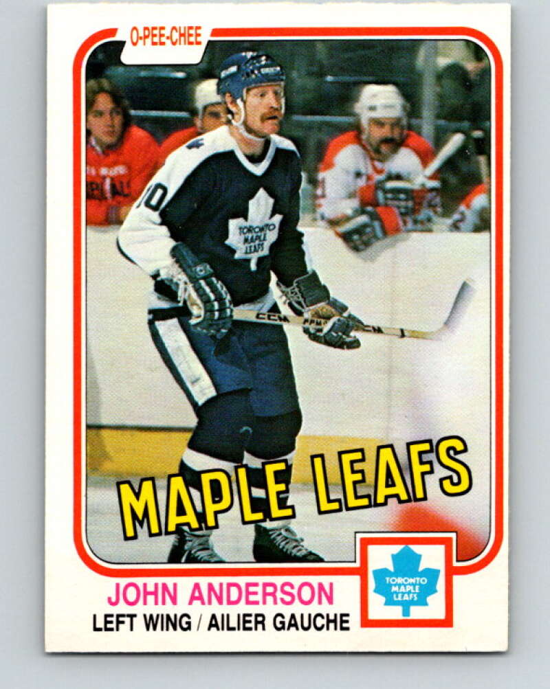 1981-82 O-Pee-Chee #313 John Anderson  Toronto Maple Leafs  V31700