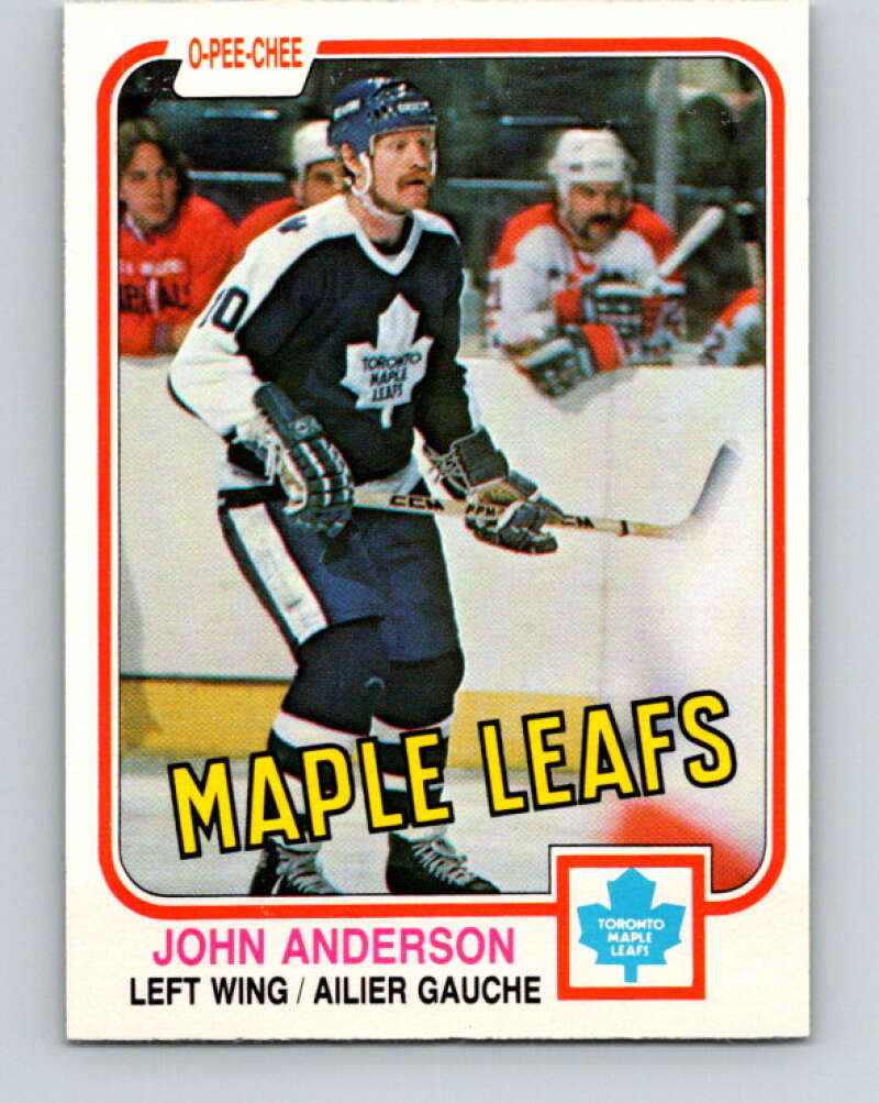 1981-82 O-Pee-Chee #313 John Anderson  Toronto Maple Leafs  V31706