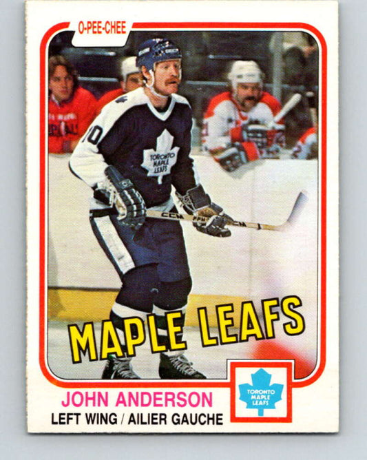 1981-82 O-Pee-Chee #313 John Anderson  Toronto Maple Leafs  V31707