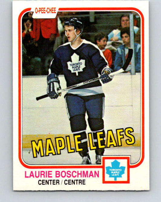 1981-82 O-Pee-Chee #314 Laurie Boschman  Toronto Maple Leafs  V31708