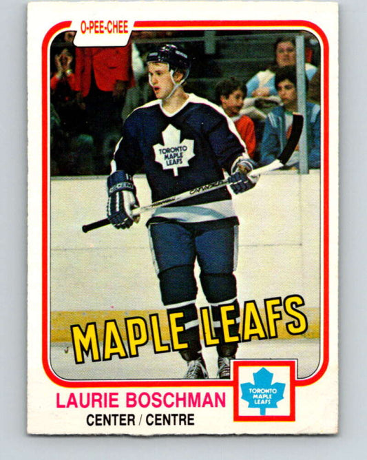 1981-82 O-Pee-Chee #314 Laurie Boschman  Toronto Maple Leafs  V31710