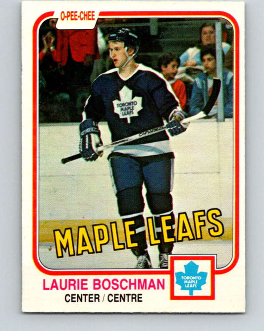 1981-82 O-Pee-Chee #314 Laurie Boschman  Toronto Maple Leafs  V31713