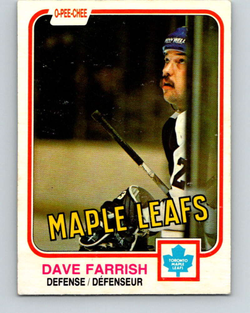 1981-82 O-Pee-Chee #317 Dave Farrish  Toronto Maple Leafs  V31729