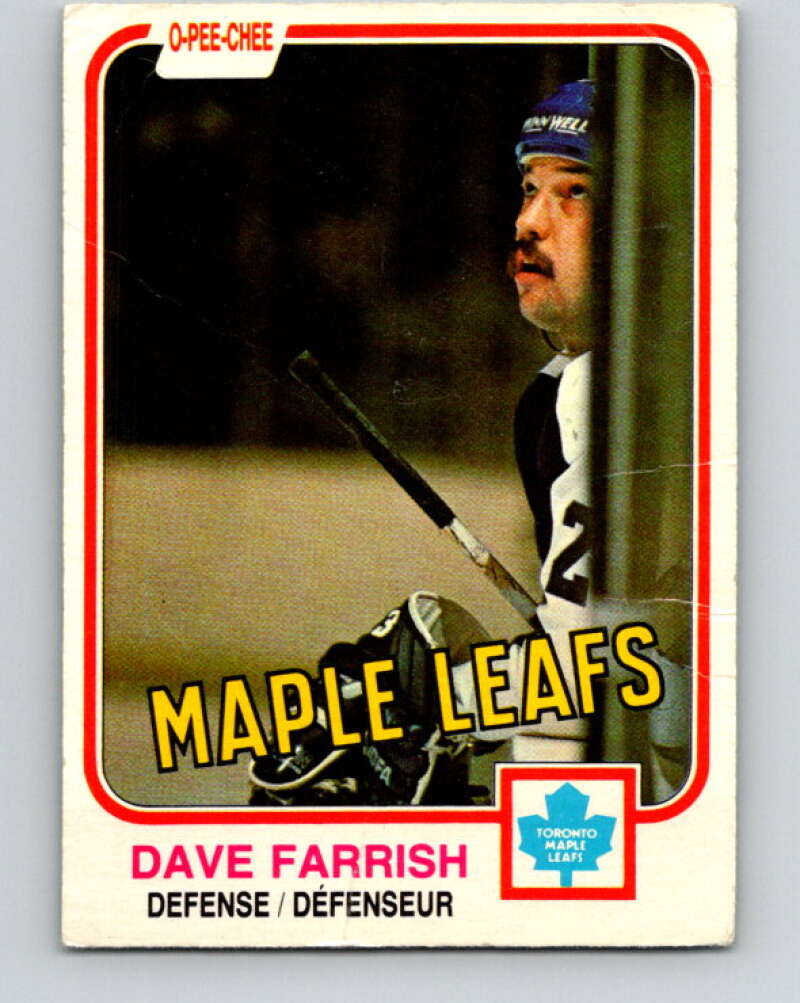 1981-82 O-Pee-Chee #317 Dave Farrish  Toronto Maple Leafs  V31731