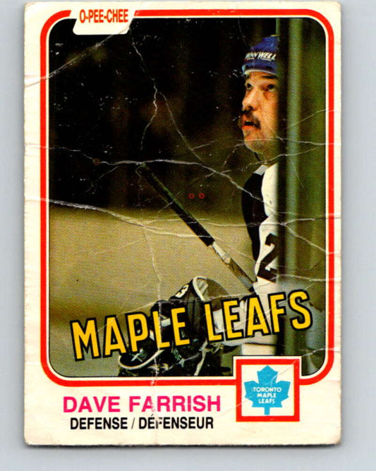 1981-82 O-Pee-Chee #317 Dave Farrish  Toronto Maple Leafs  V31732