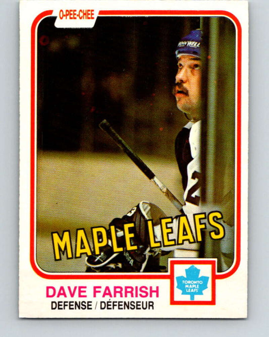 1981-82 O-Pee-Chee #317 Dave Farrish  Toronto Maple Leafs  V31735