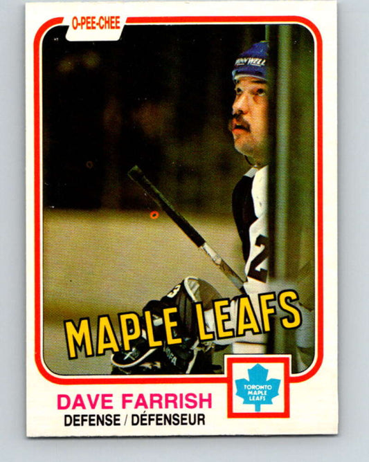 1981-82 O-Pee-Chee #317 Dave Farrish  Toronto Maple Leafs  V31736