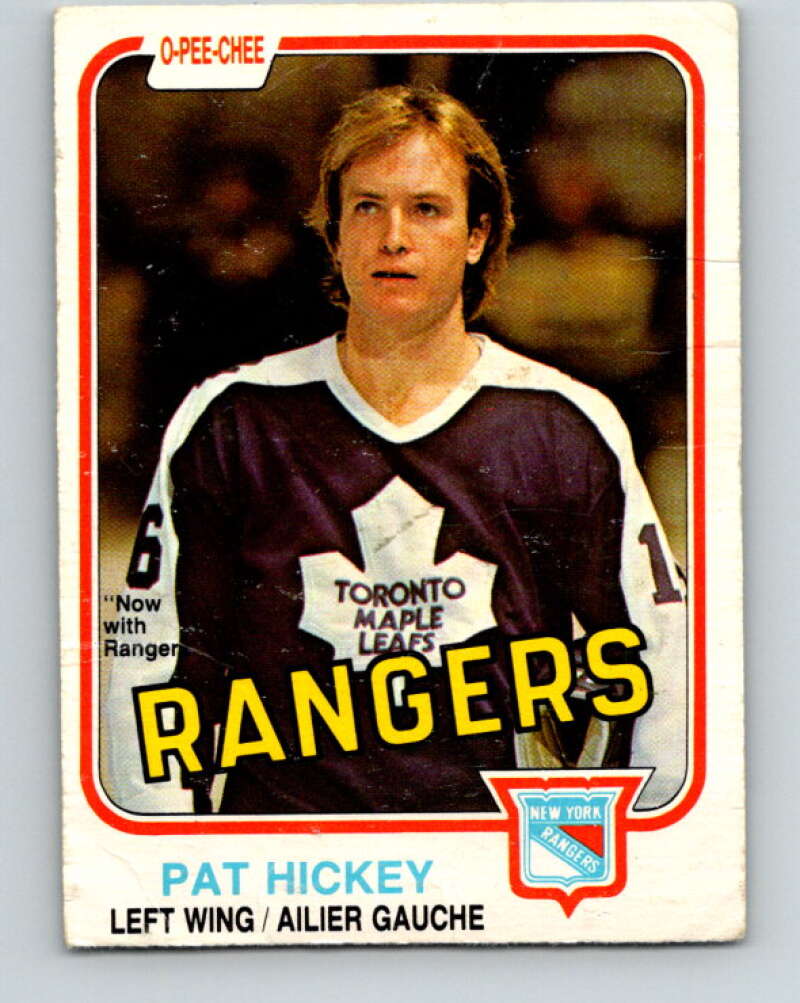 1981-82 O-Pee-Chee #318 Pat Hickey  New York Rangers  V31738