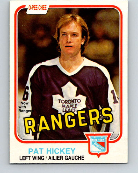 1981-82 O-Pee-Chee #318 Pat Hickey  New York Rangers  V31739