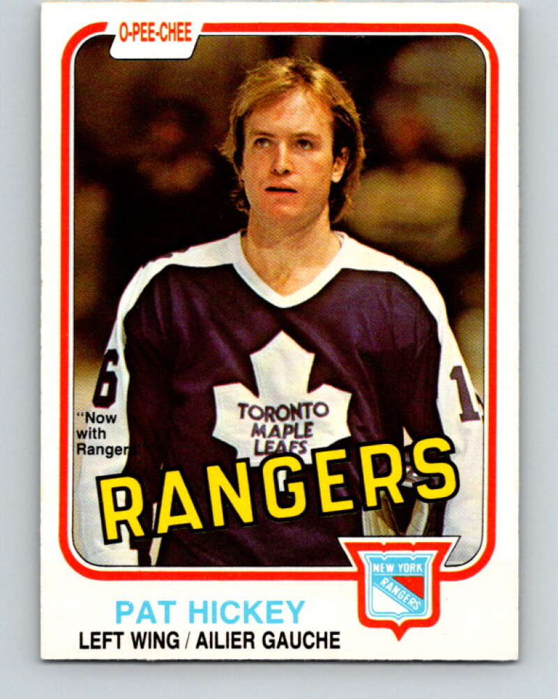 1981-82 O-Pee-Chee #318 Pat Hickey  New York Rangers  V31742