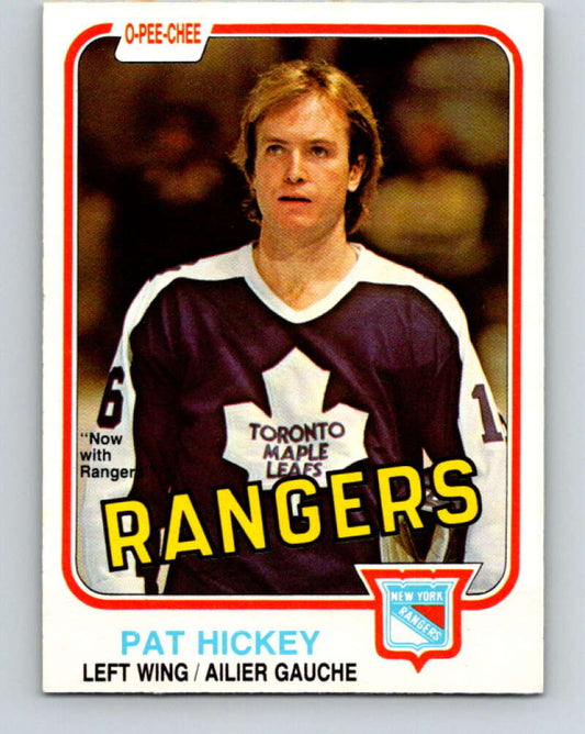 1981-82 O-Pee-Chee #318 Pat Hickey  New York Rangers  V31742